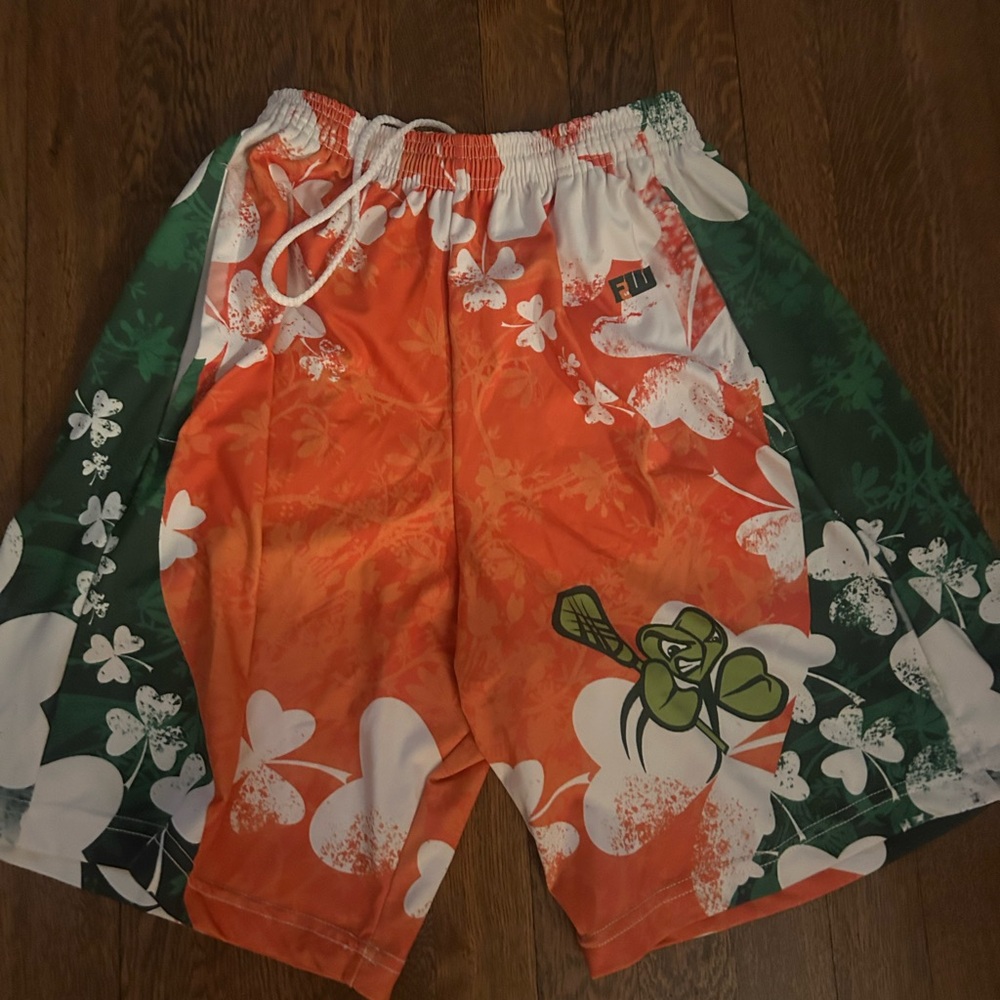 Shamrock Lacrosse Shorts - F2W Fit 2 Win brand - adult small